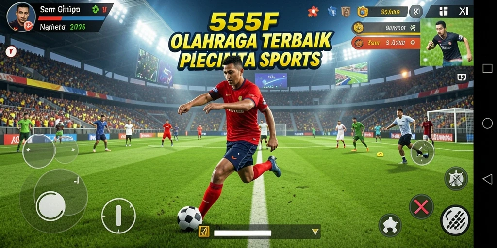 Tampilan gameplay <strong>555F</strong> yang memukau dengan aksi olahraga yang dinamis.