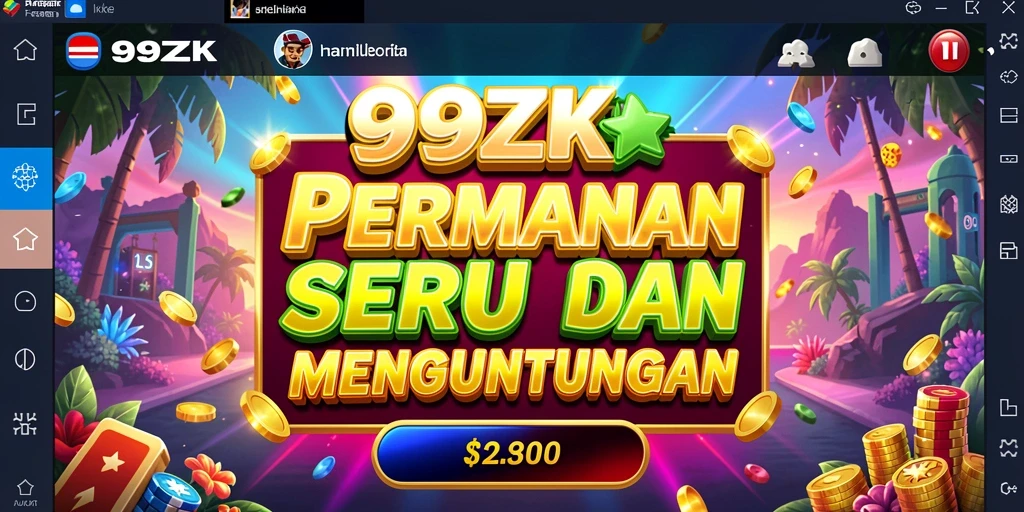 Tampilan utama game Slot 99ZK yang menarik dan penuh warna.