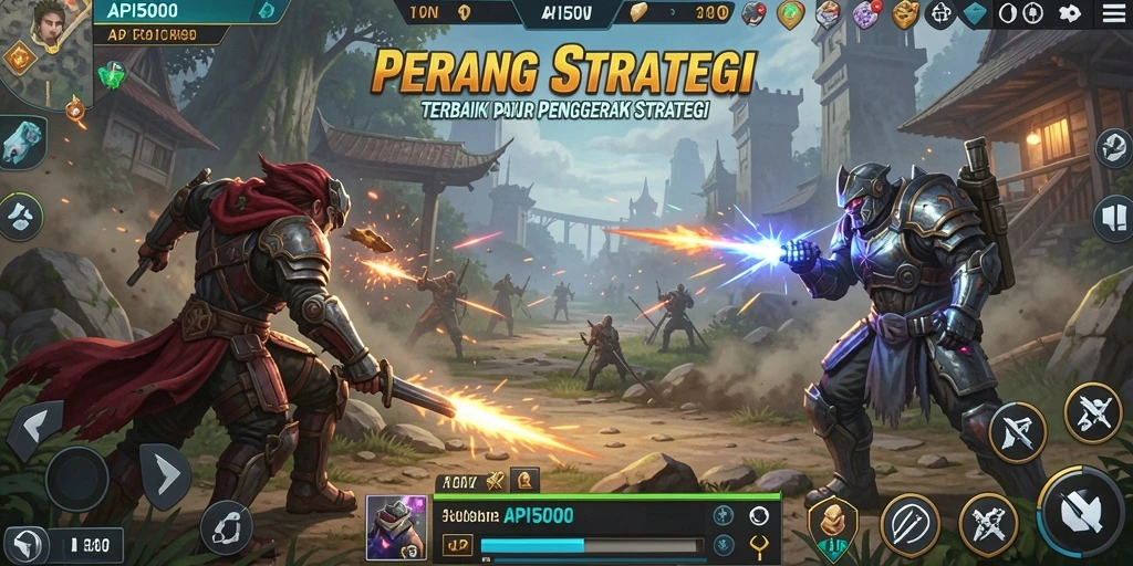 Screenshot menampilkan gameplay menegangkan dari API5000 dalam pertempuran strategi.