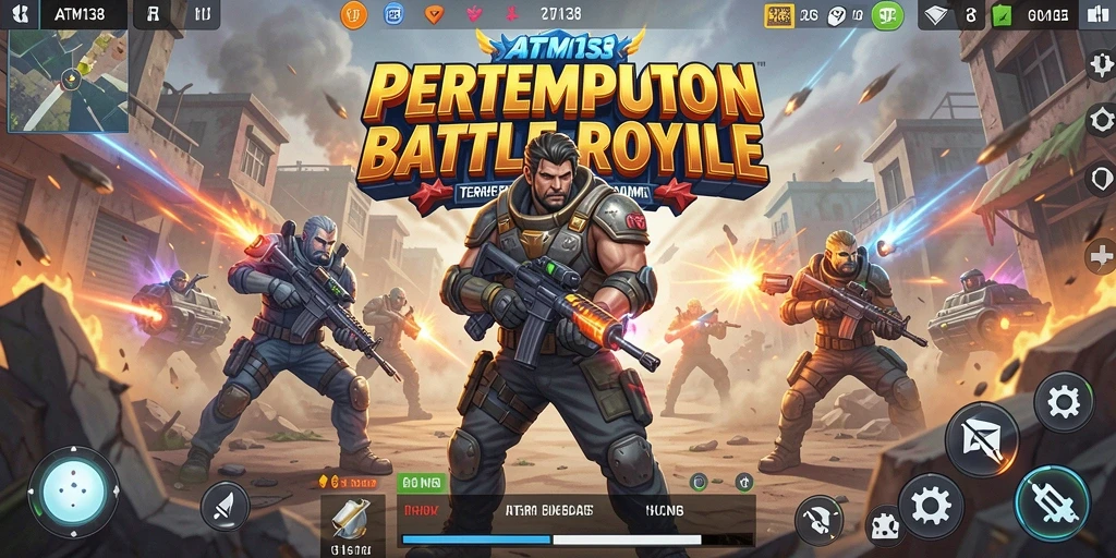 Tangkapan layar ATM138 menampilkan momen intens dalam pertempuran Battle Royale.