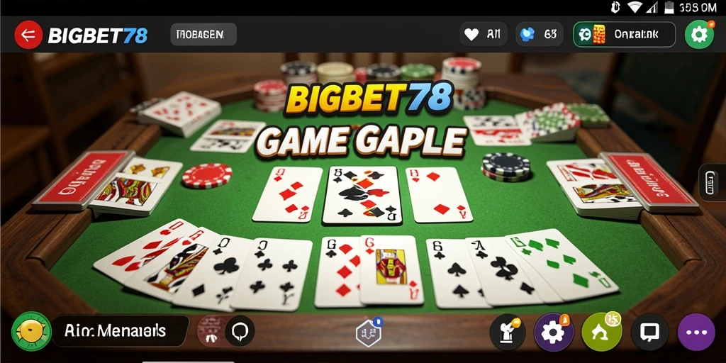Tampilan gameplay Gaple yang seru dan interaktif di BIGBET78.