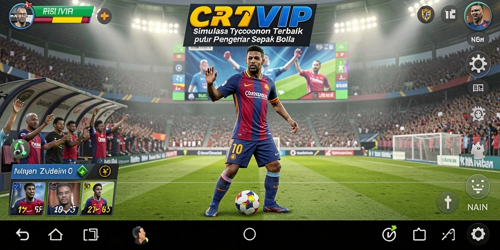 Tampilan gameplay CR7VIP dengan manajemen tim yang mendebarkan.