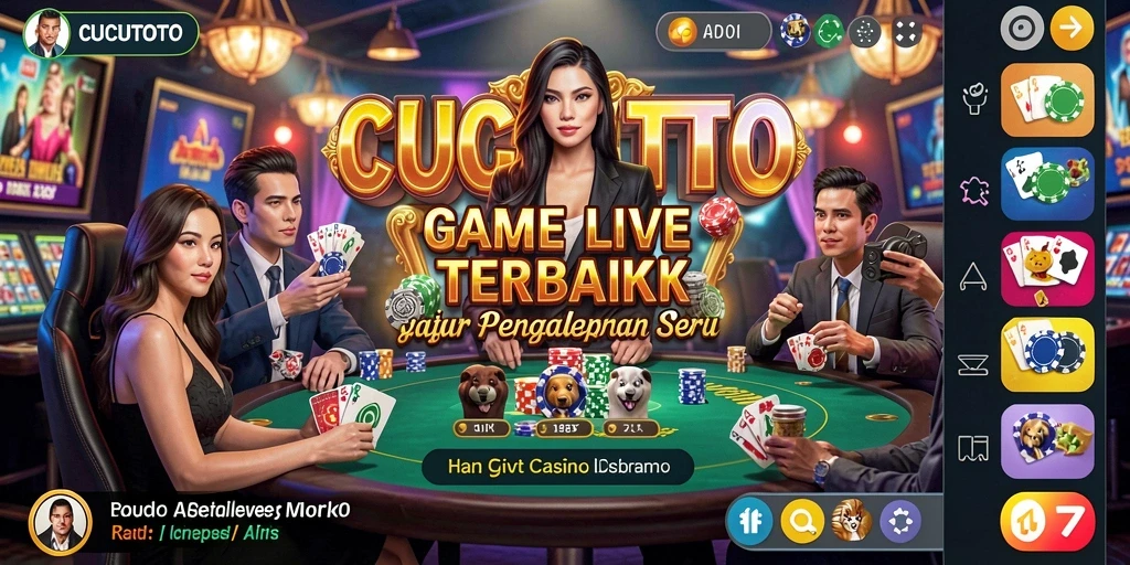 Gameplay menarik CUCUTOTO di Live Casino dengan dealer profesional.