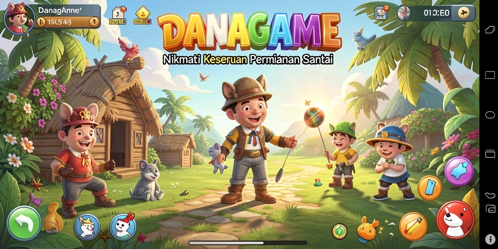 Tampilan gameplay seru dan penuh warna dari DANAGAME.