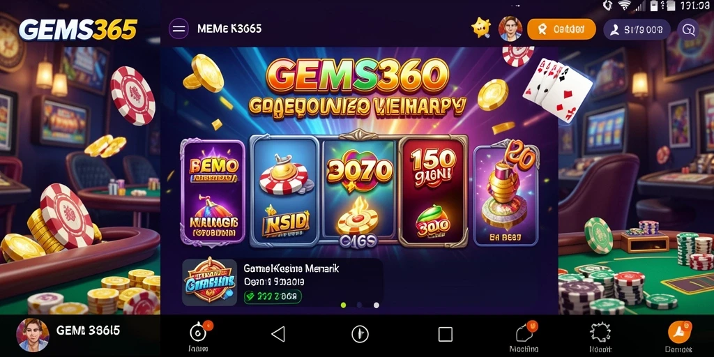 Tampilan menarik dari gameplay Kasino di GEMS365.
