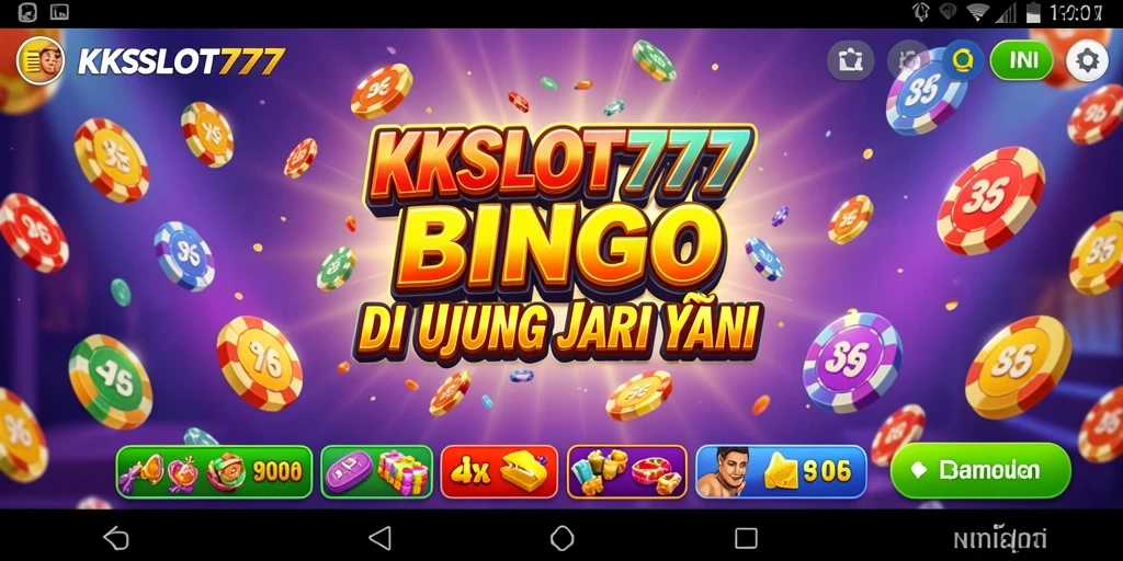 Tampilan gameplay bingo yang menggembirakan di KKSLOT777.