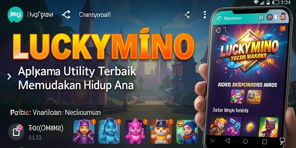 Tampilan utama <strong>LUCKYMINO</strong> yang menampilkan fitur pengingat dan manajemen tugas.