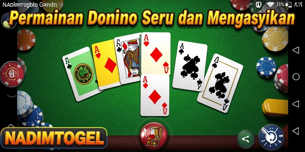Tampilan gameplay NADIMTOGEL dengan teman-teman dalam permainan Domino.