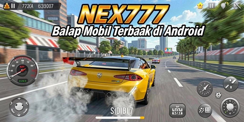 Tampilan seru balap mobil dalam NEX777 yang memikat.
