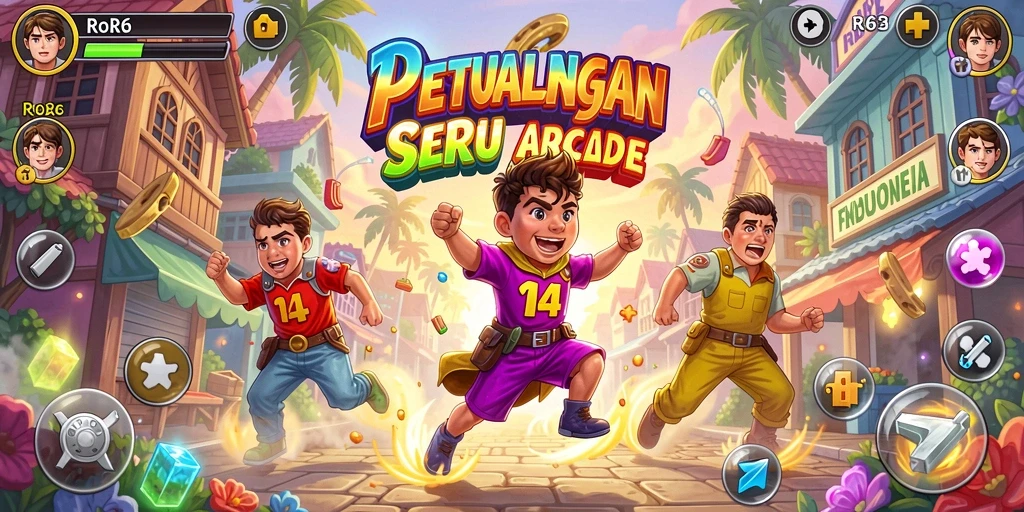 Tangkapan layar R6R6 menampilkan aksi gameplay arcade yang mendebarkan.