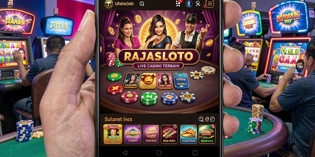 Tampilan menarik dari gameplay Live Casino RAJASLOTO dengan dealer profesional.