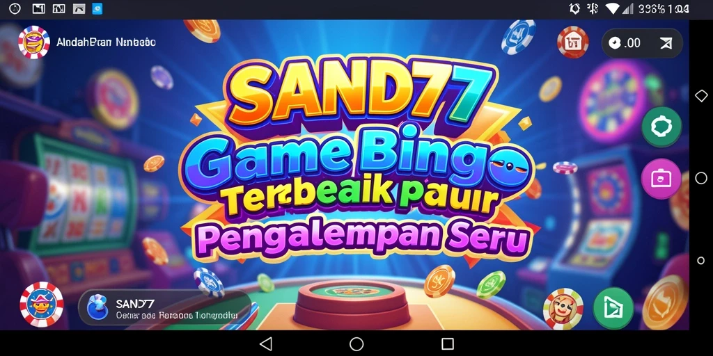 Screenshot gameplay SAND77 yang menampilkan keseruan permainan Bingo.