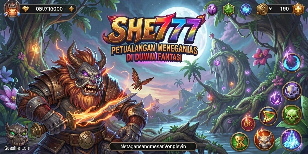 Screenshot gameplay SHE777 yang menampilkan momen aksi petualangan yang intens.