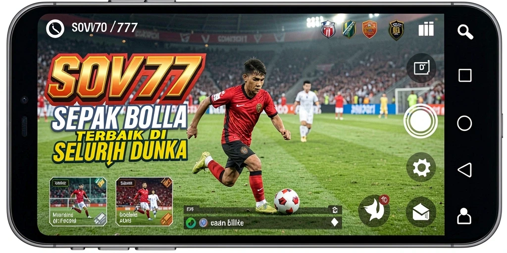 Tampilan permainan SOV777 yang menegangkan di lapangan sepak bola.