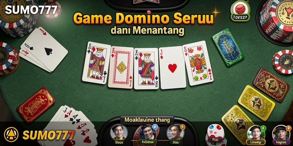 Tampilan menarik dan seru dari gameplay Domino SUMO777.
