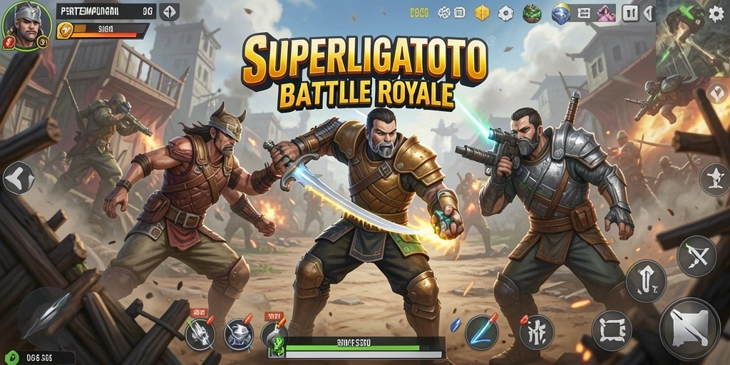 Tangkapan layar utama dari gameplay mendebarkan dalam SUPERLIGATOTO.