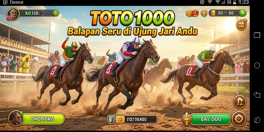 Gameplay seru balapan di TOTO1000 dengan grafis menakjubkan.